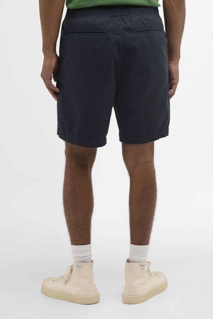 Washed Oxford Relaxed Shorts Navy