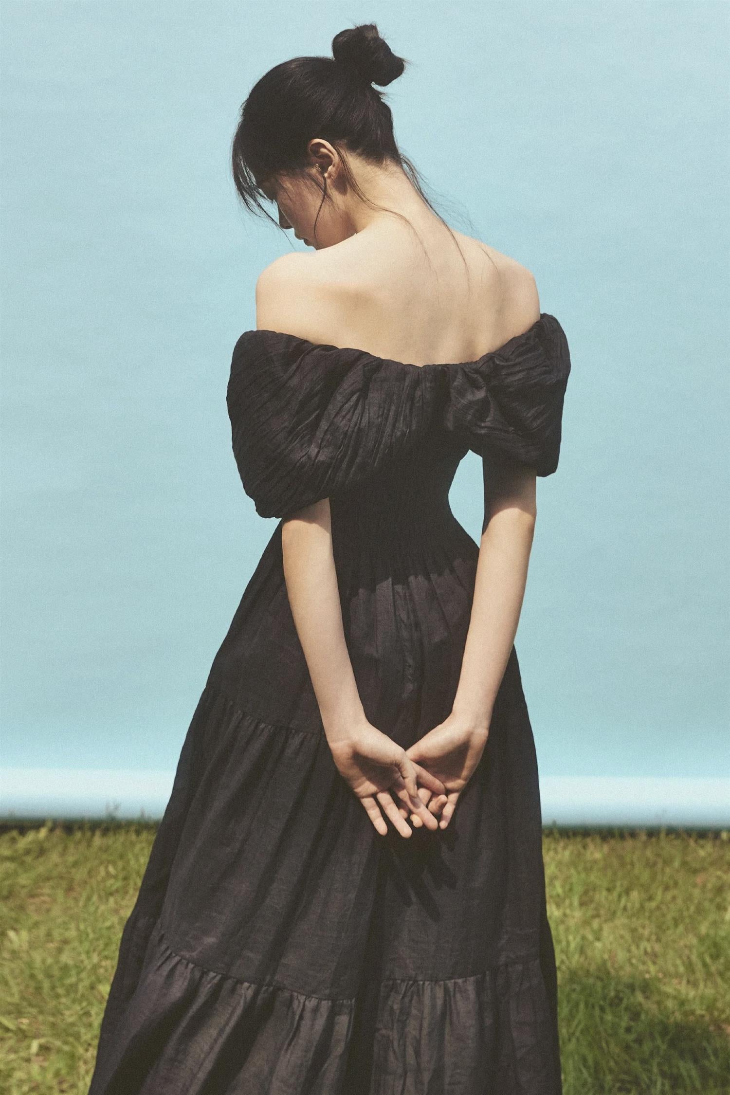 SEA NEW YORK | LOREN SOLID OFF SHOULDER DRESS | Dale