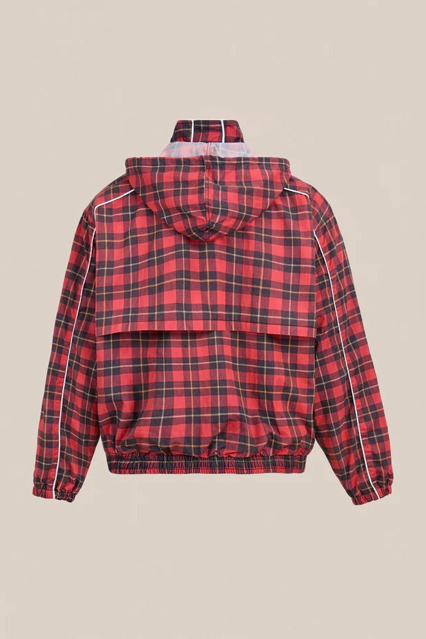 Red Plaid Track Jacket
