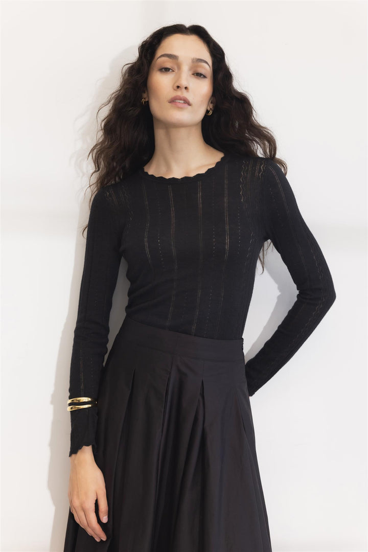 Safir Knit Top Black