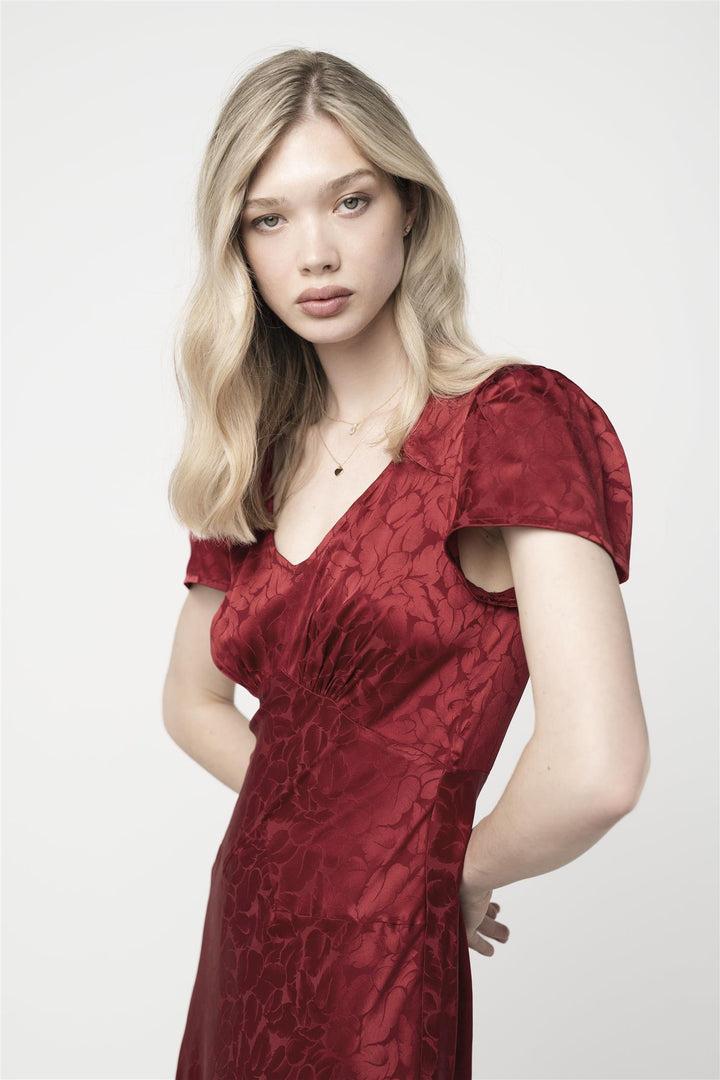 Marley Jacquard Dress Red