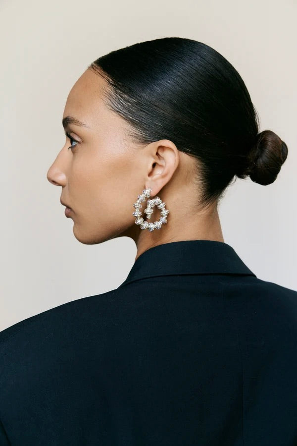 Spiral Hoops Silver