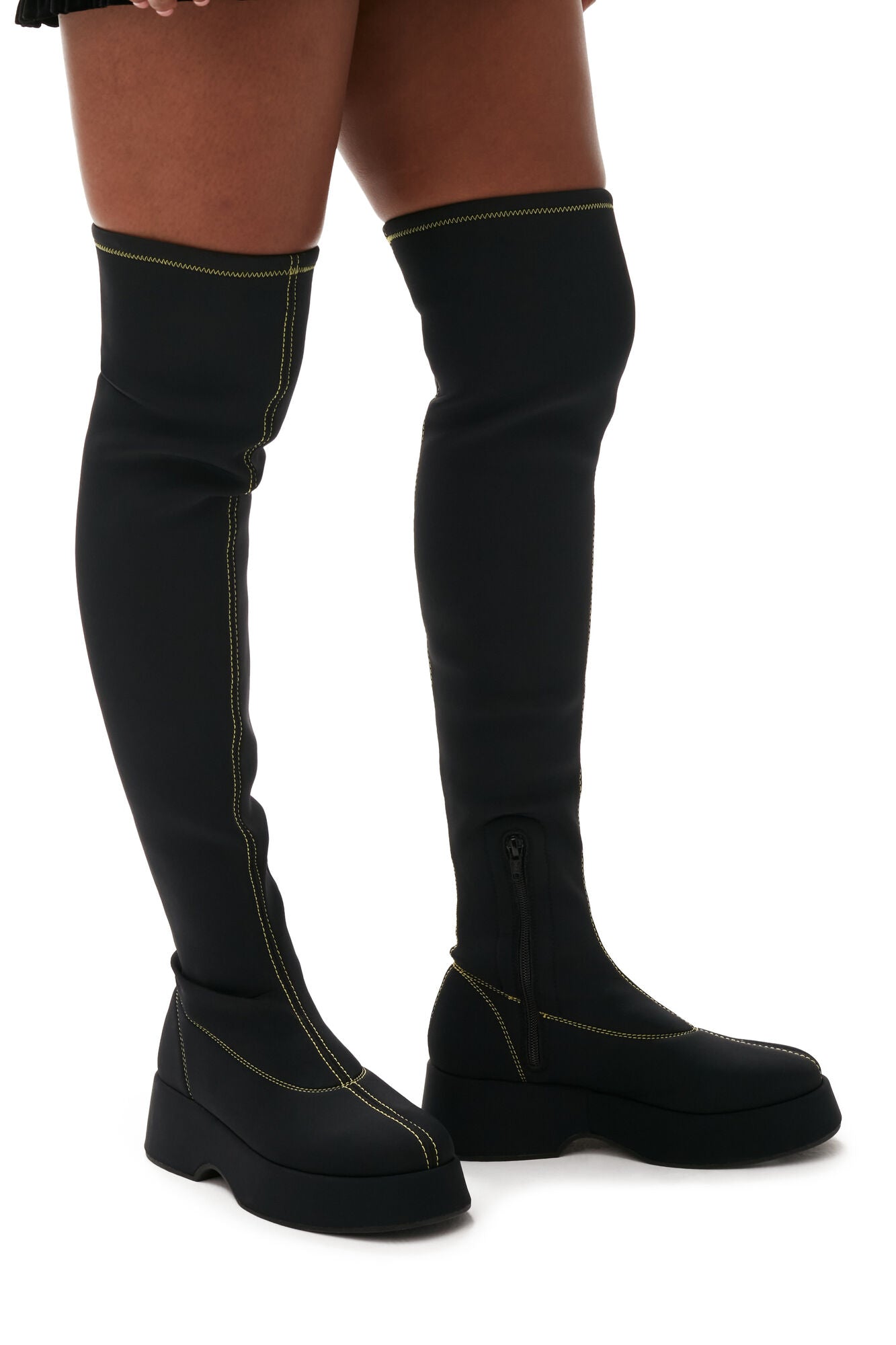 GANNI | Retro Flatform Overknee Sockboot | Dale