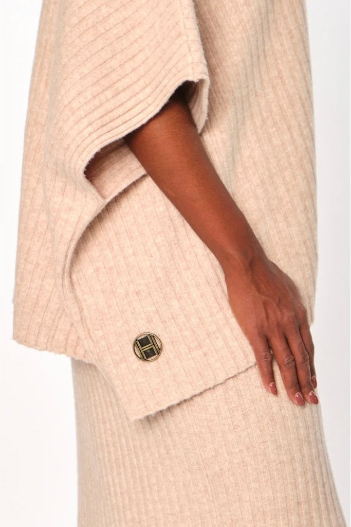 HEST Adelina Sweater Light Brown Melange - Dale
