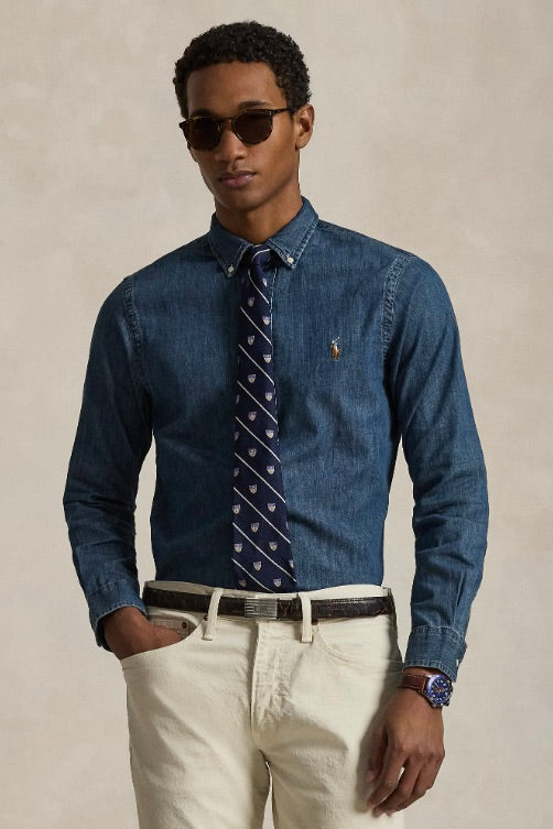 Slim Fit Oxford Shirt Denim