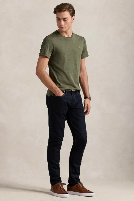 Custom Slim Fit Soft Cotton T-Shirt Service Green Heather