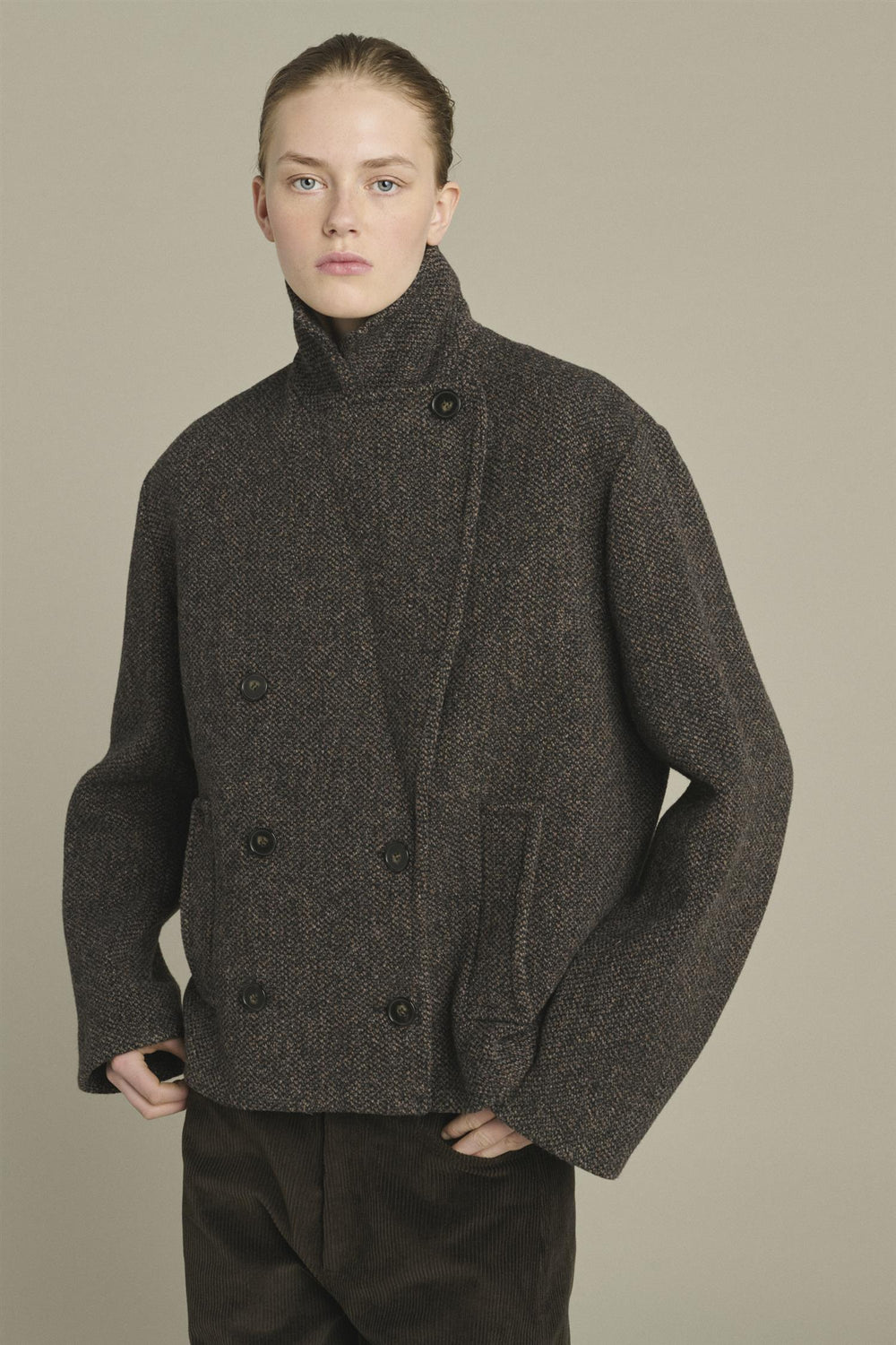 SOEUR Joseph Short Coat Marron/Noir - Dale