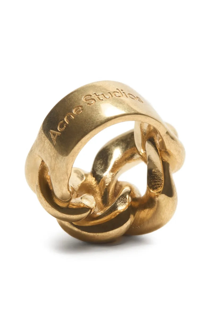 Chunky Chain Ring Semi Matt Gold