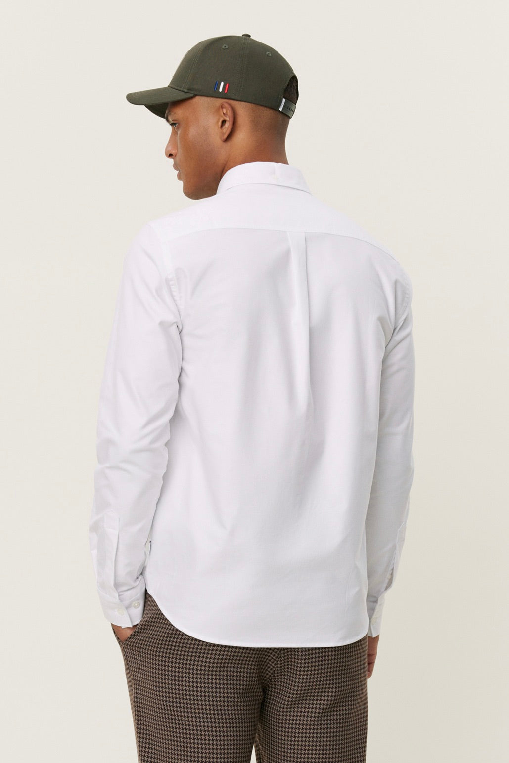 Konrad Contrast Oxford Stretch White