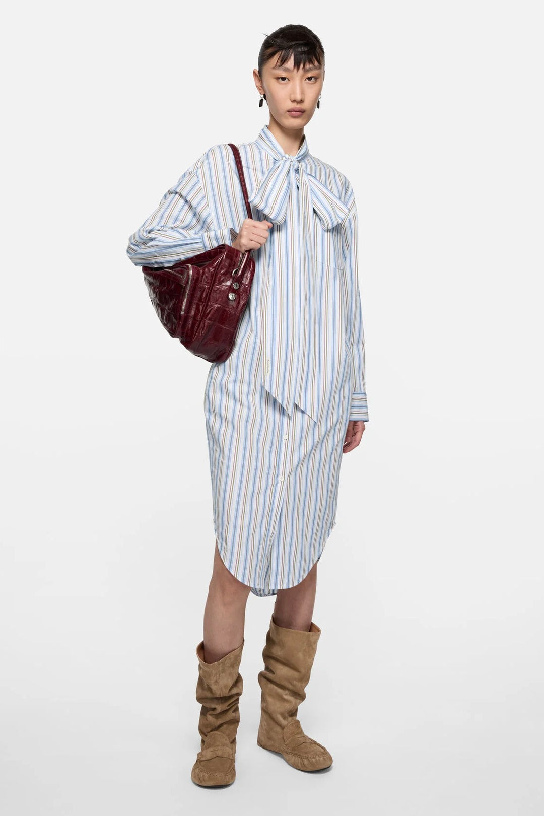ACNE STUDIOS Striped Shirt Dress - Dale