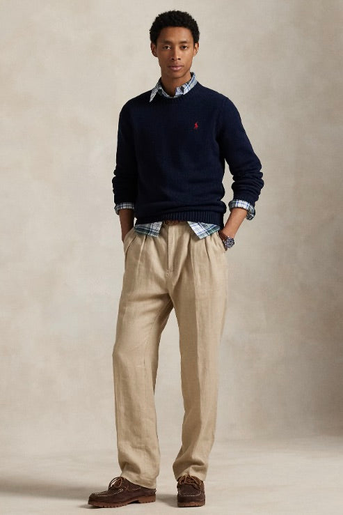 Cotton Crewneck Jumper Hunter Navy