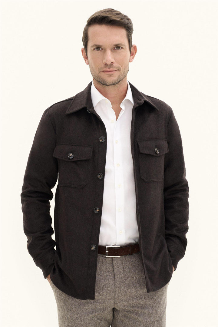 Maverick Shirt Jacket Dark Brown