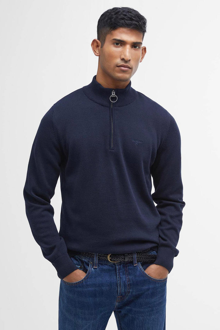 Cotton Quarter-Zip Jumper Classic Navy