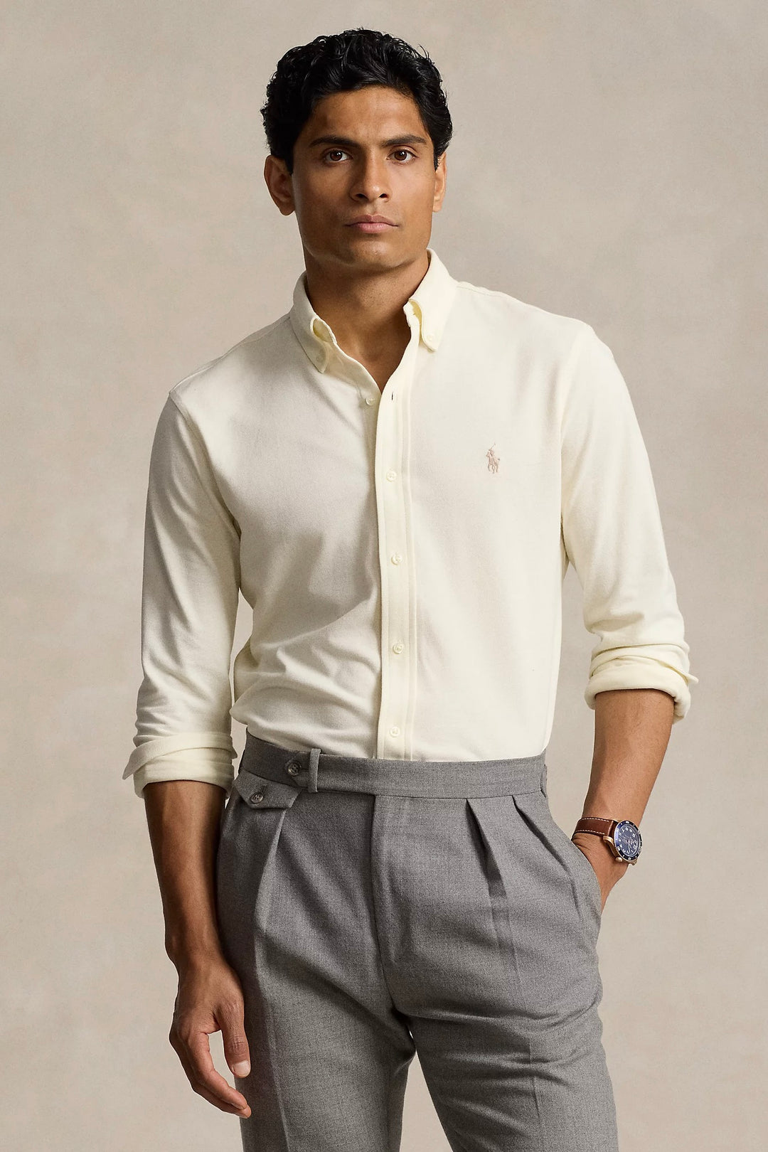 FEATHERWEIGHT MESH SHIRT CREAM