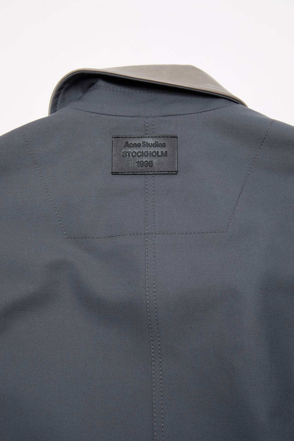 ACNE STUDIOS Bomber With Leather Collar Carbon Grey - Dale