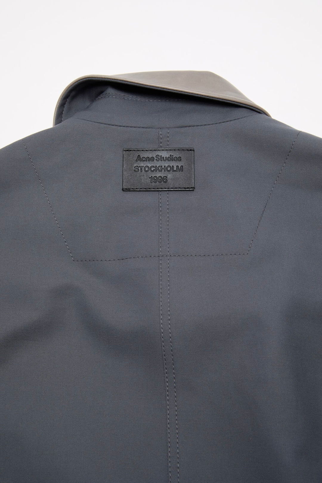 ACNE STUDIOS Bomber With Leather Collar Carbon Grey - Dale