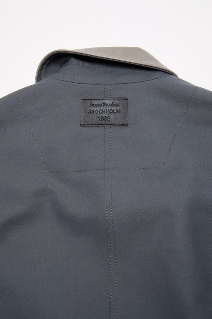 ACNE STUDIOS Bomber With Leather Collar Carbon Grey - Dale