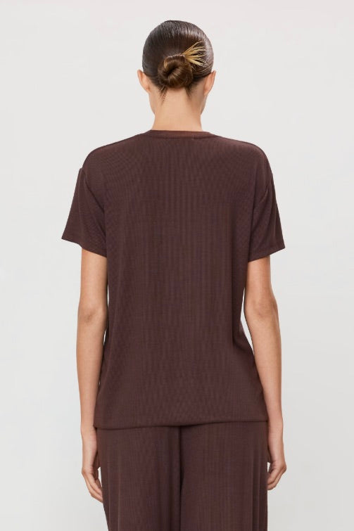 Short Sleeve Boyfriend T-shirt Espresso