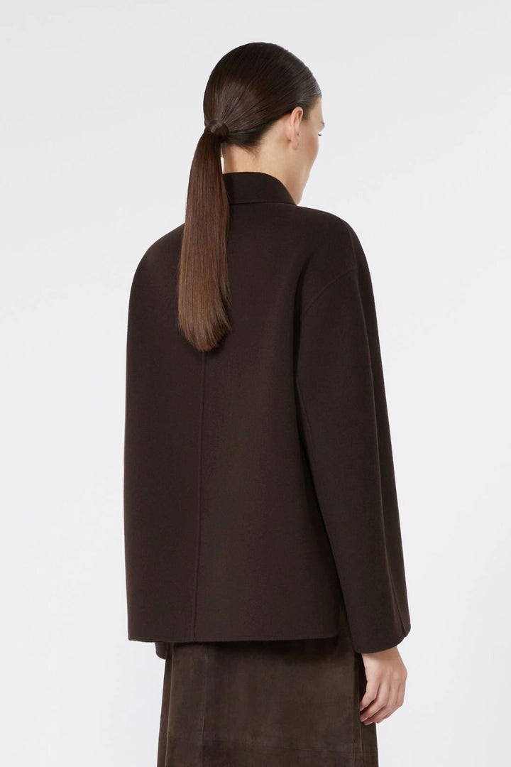 Wool Broadcloth Jacket Brown