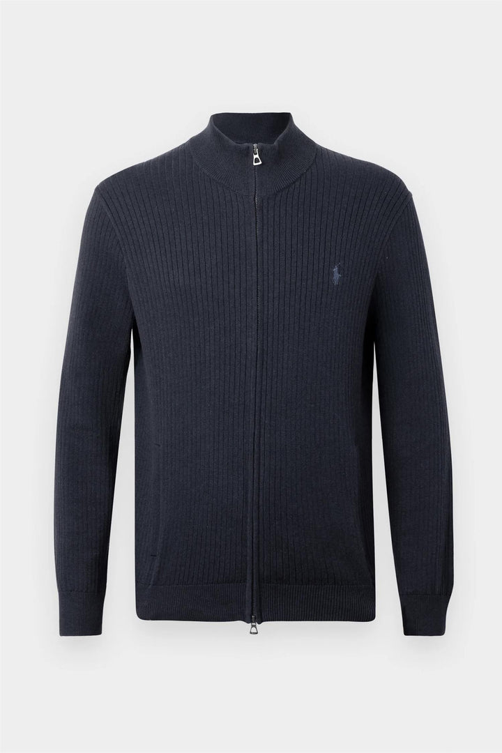Full Zip Sweater Navy Heather