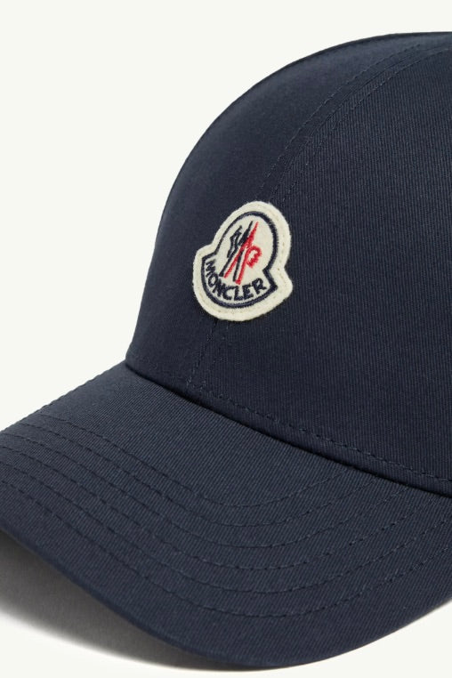 MONCLER Cotton Gabardine Baseball Cap Navy Blue - Dale