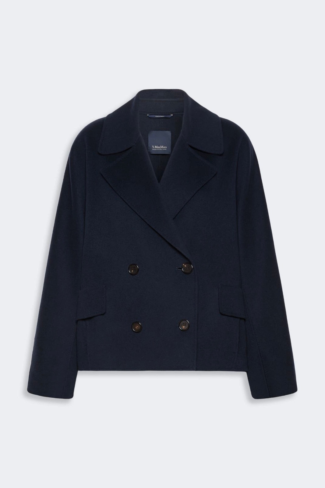 Wool Drap Pea Coat Midnight Blue