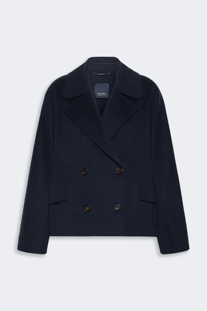 Wool Drap Pea Coat Midnight Blue
