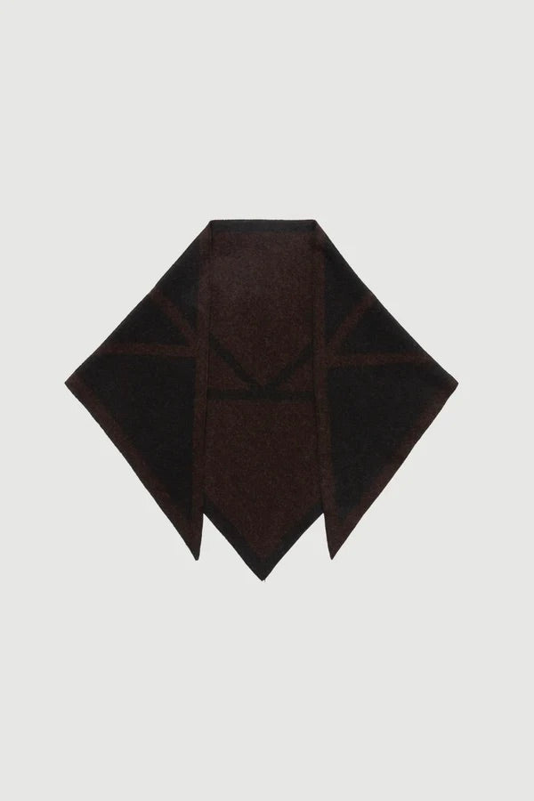 Triangle Scarf Small Tobacco/Black