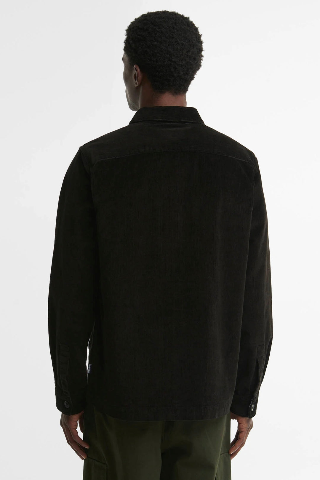 Barbour Tartan Trim Cotton Overshirt Olive