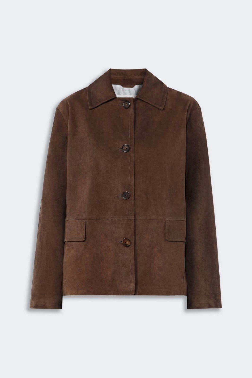 Suede Leather Jacket Brown