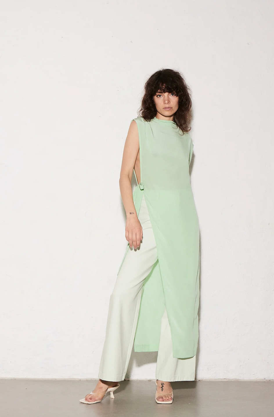 Nomad dress - green ash