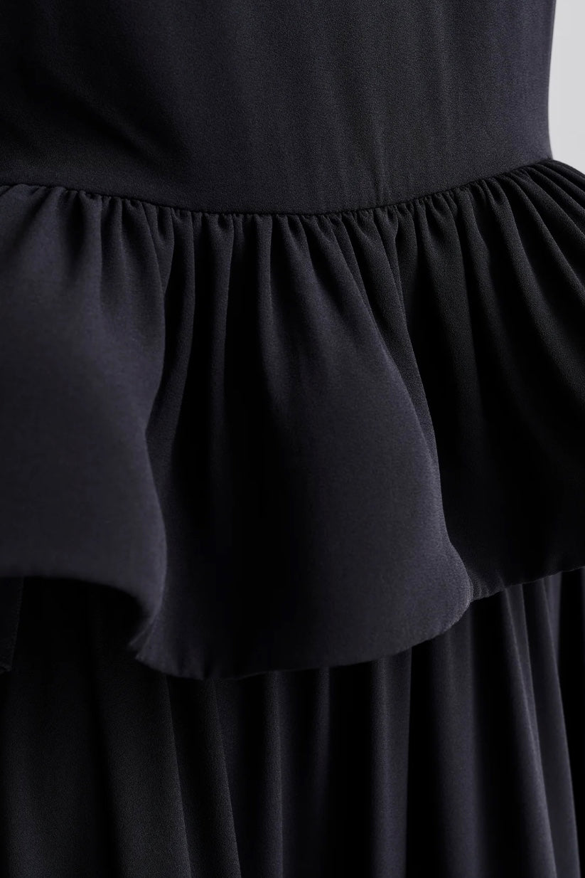 Adriana Frilled Hem Midi Skirt