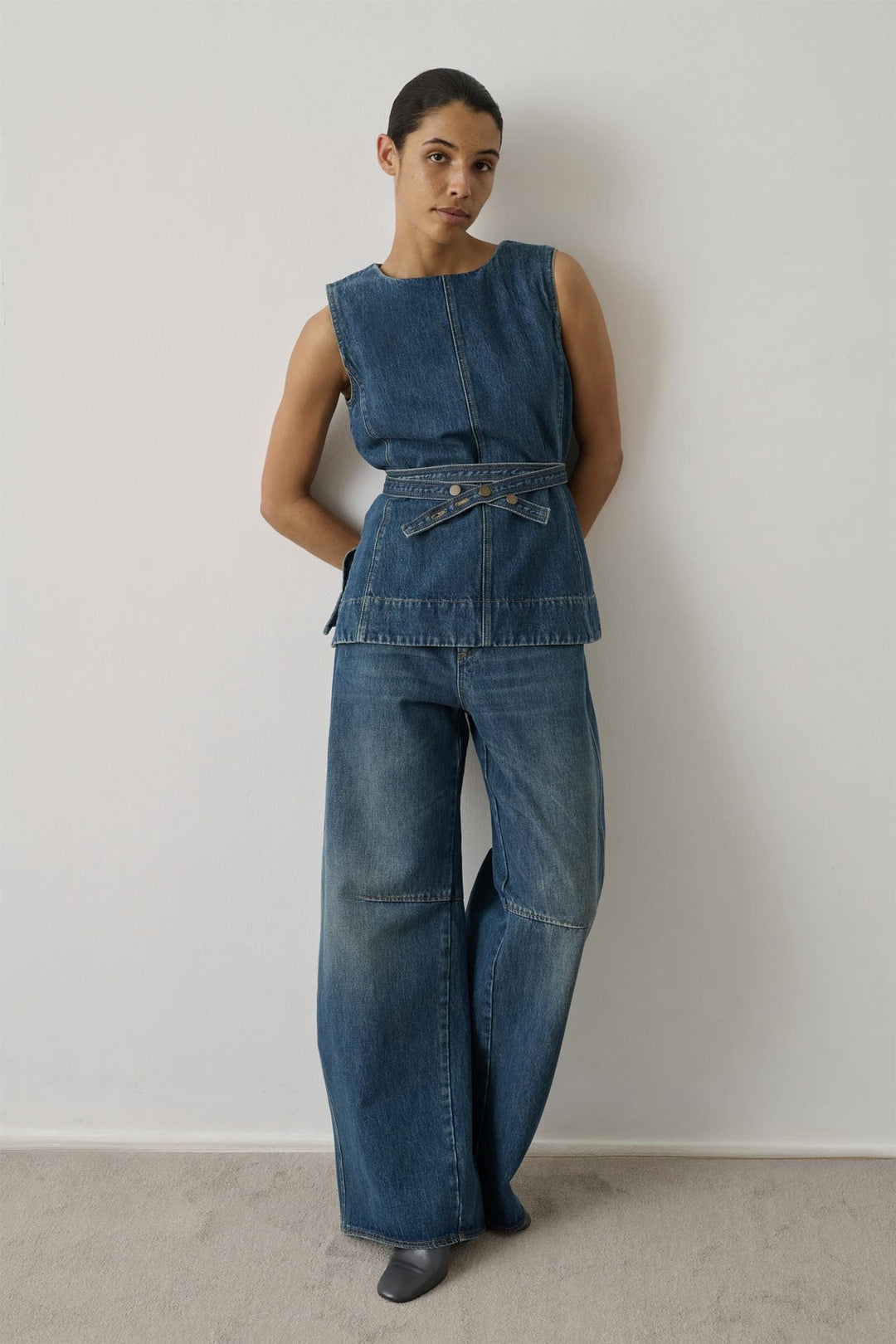 Chance Sleeveless Denim Top