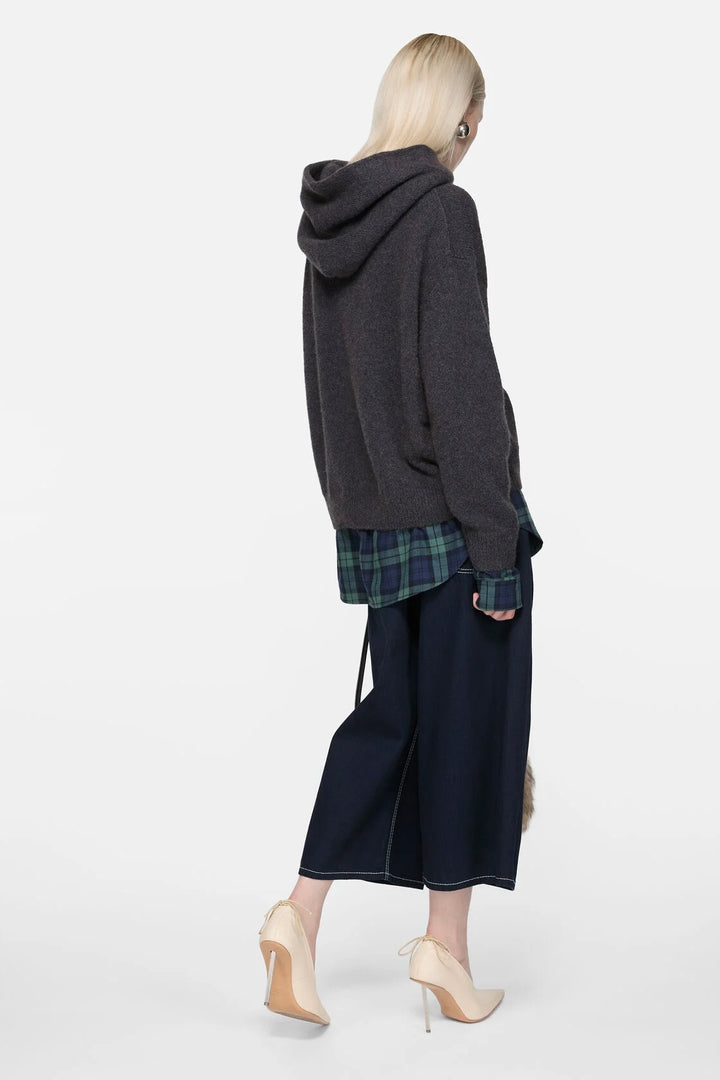 Layered Wool Hoodie