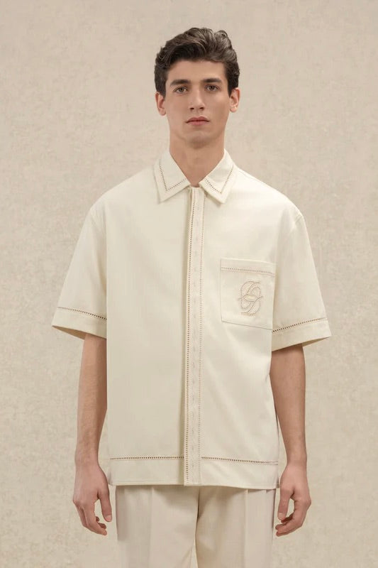 DRÔLE DE MONSIEUR Chemise Broderie D Miroir Cotton - Dale