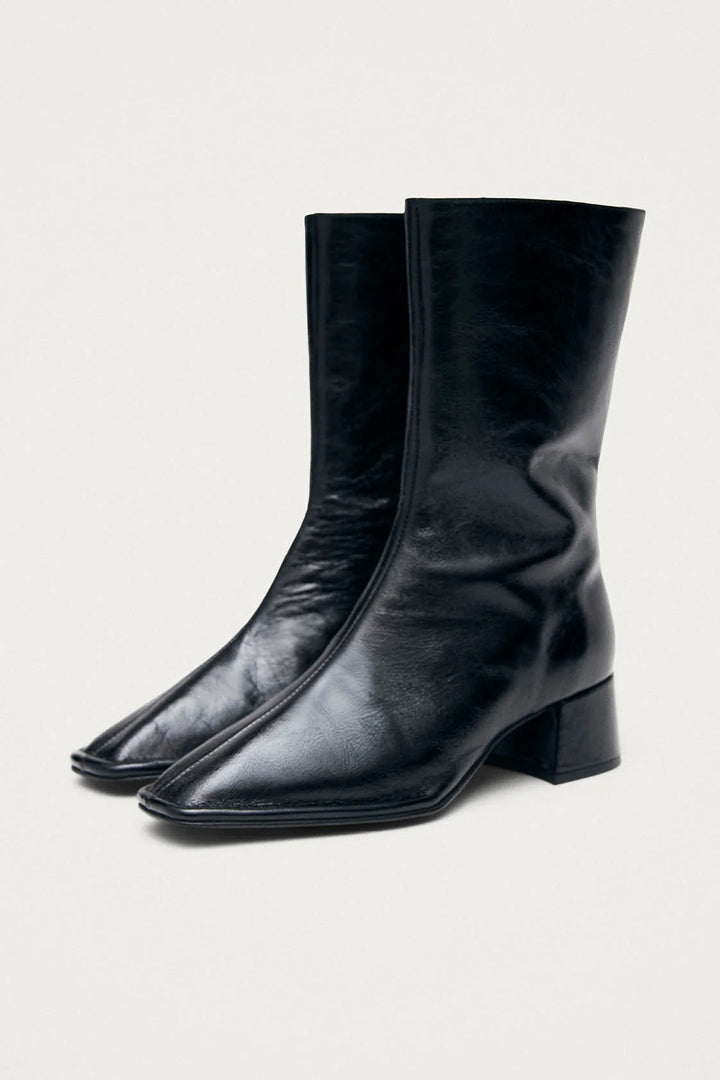 Berlin Rift Black Leather Boots