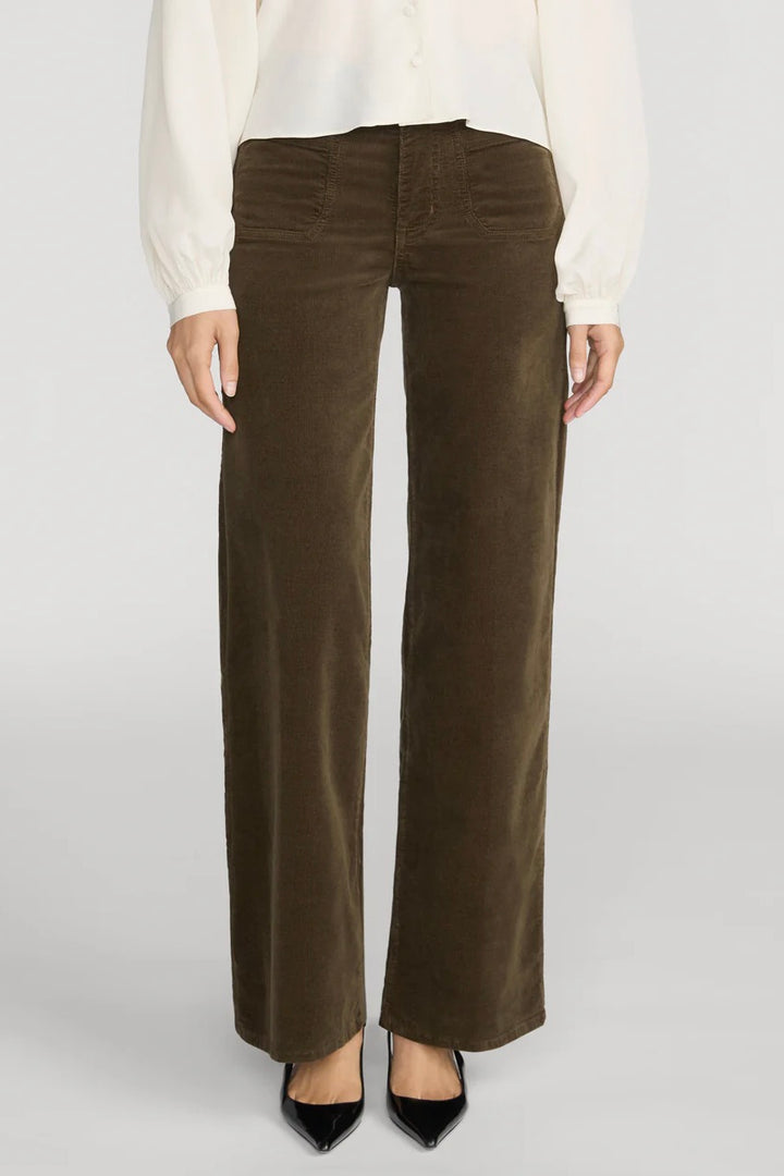 Le Slim Palazzo Modernist Pocket Corduroy Rich Military