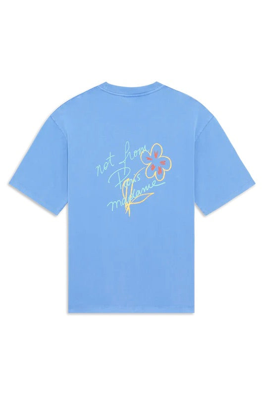 Esquisse Slogan T-shirt Light Blue