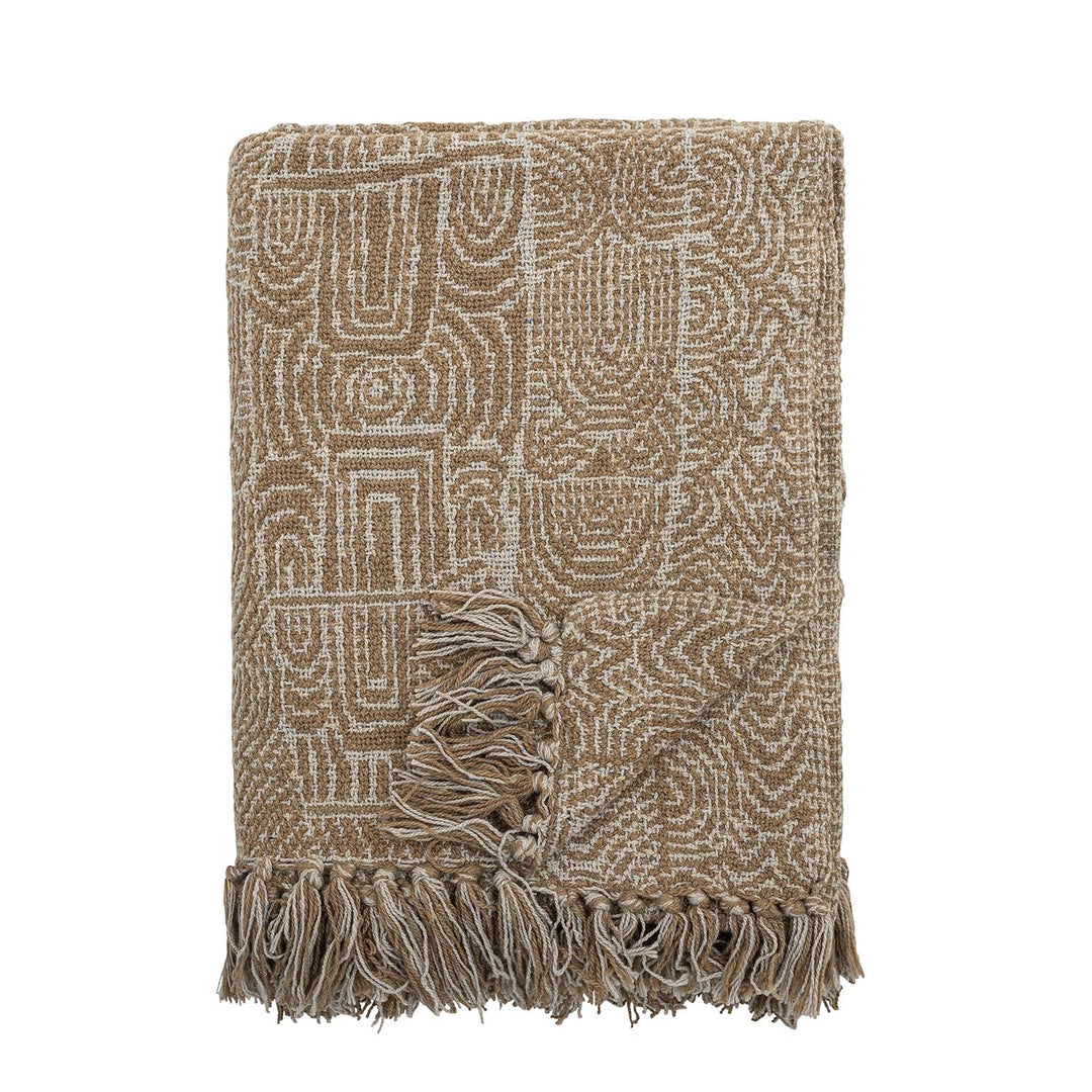 Bresso Throw, Brown, Recycled Cotton