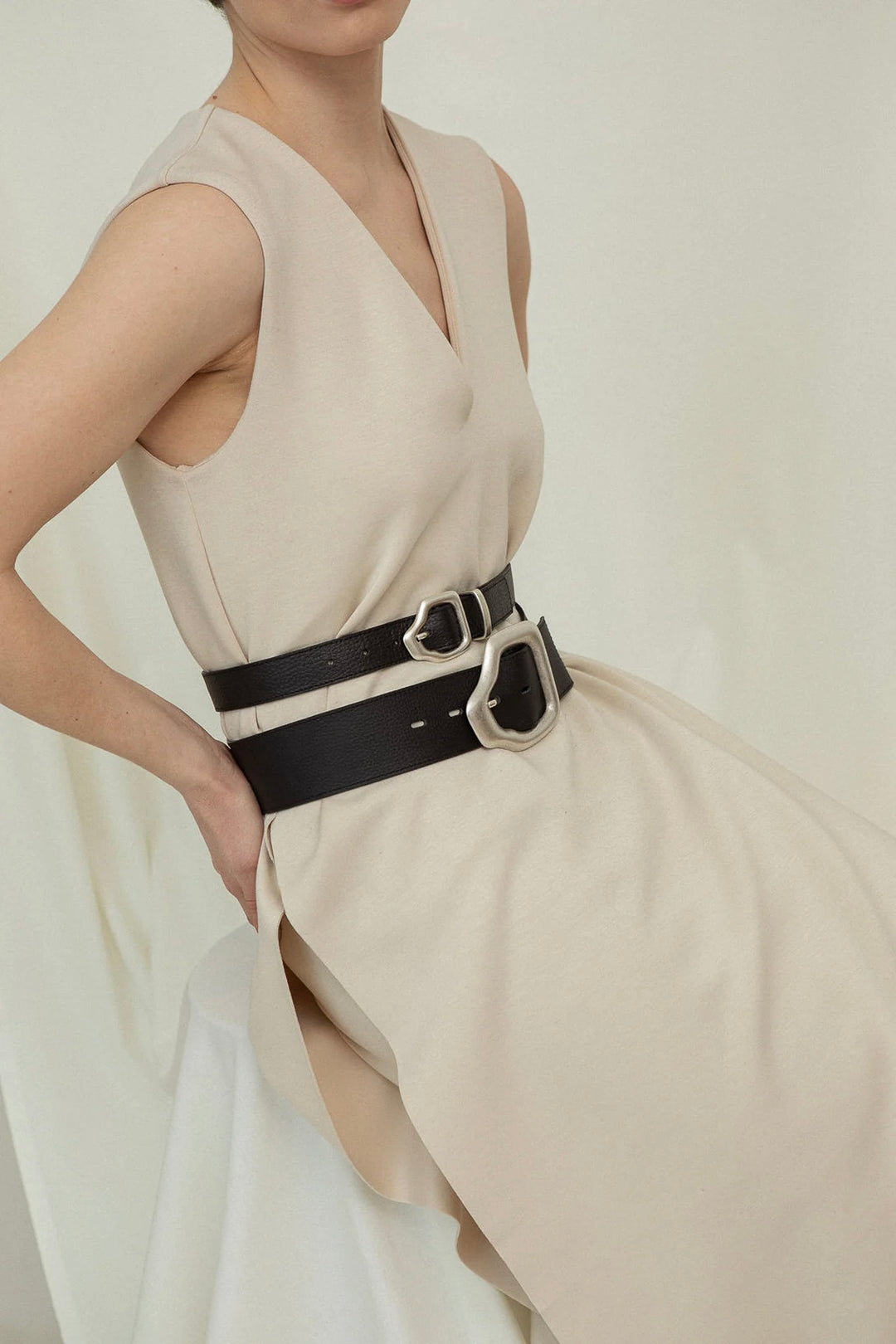 CALA & JADE Ako Mini Belt Black Silver - Dale