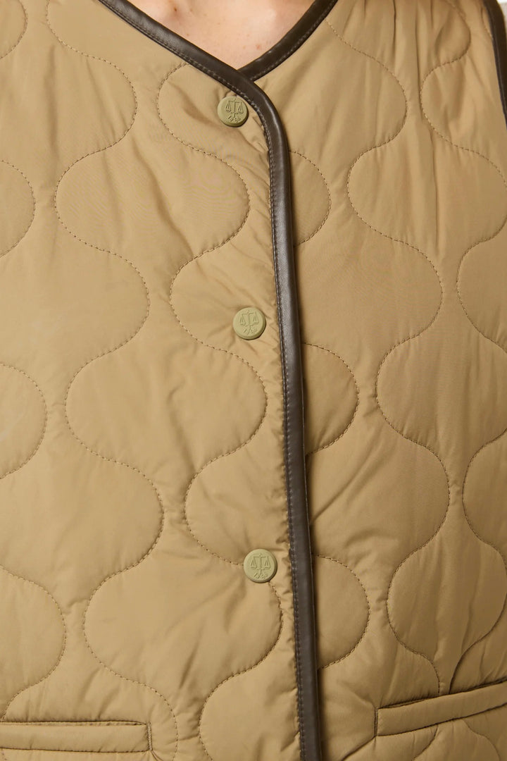 Bonny Quilted Vest Kelp