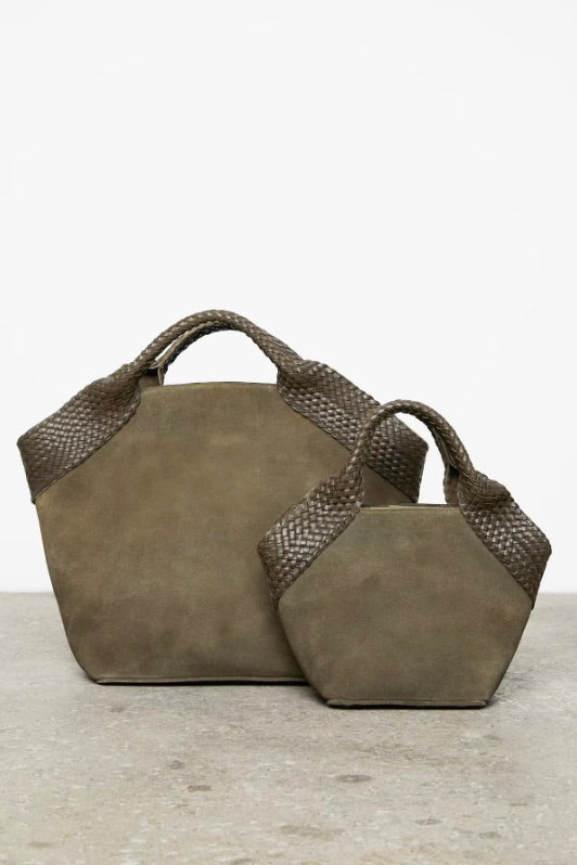 Aura Bag Small Olive Suede