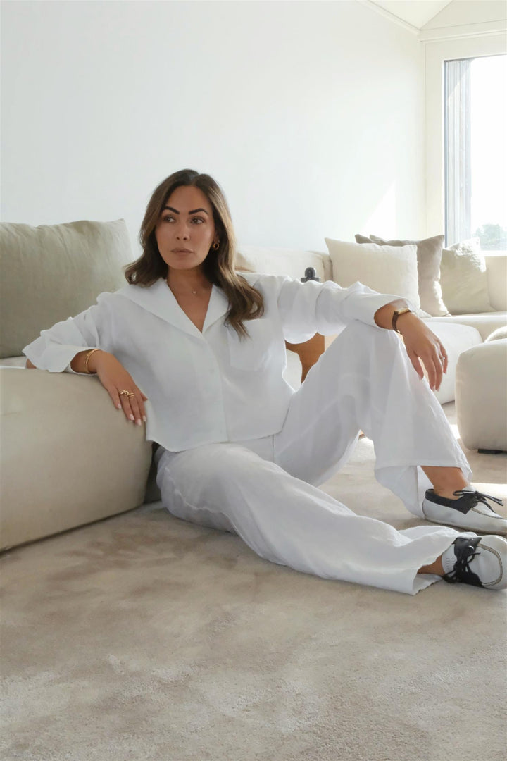 Linen Sailor Shirt White