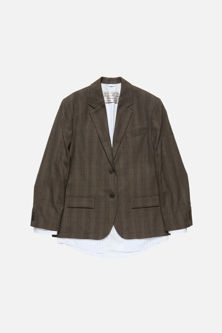 Layered Wool Suit Jacket