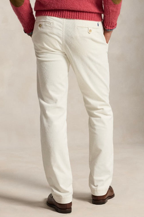 Bedford Straight Fit Corduroy Trousers Warm White