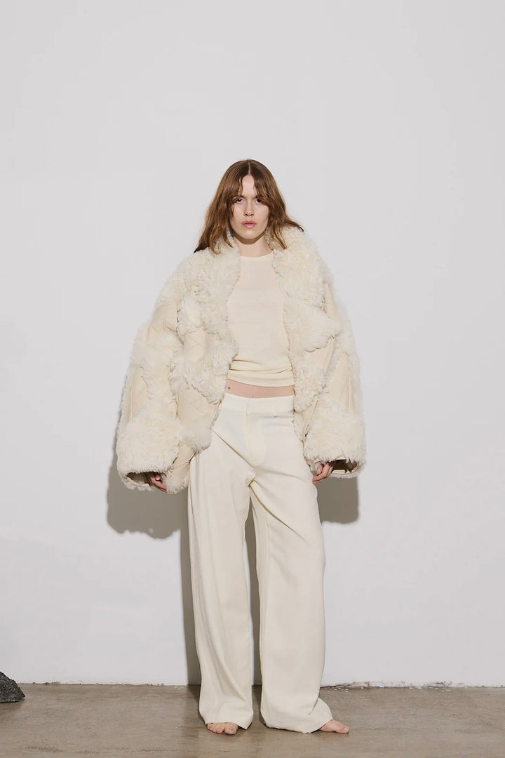 Iceland Shearling Jacket Ivory