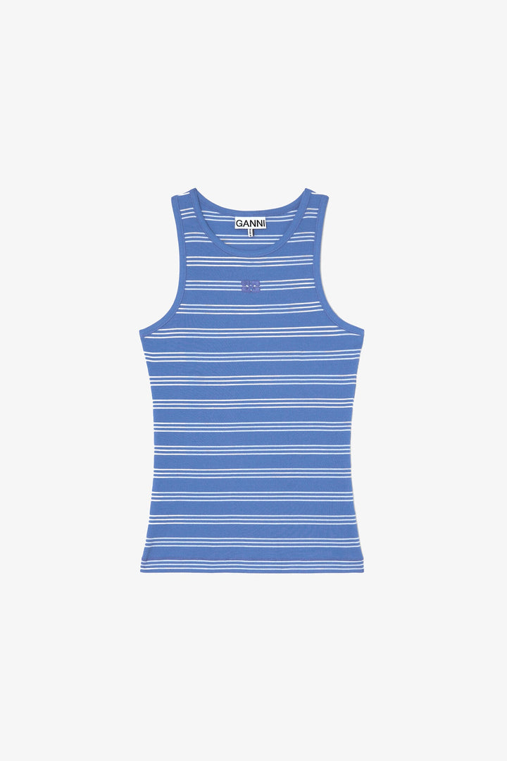 Soft Cotton Rib Stripe Tank