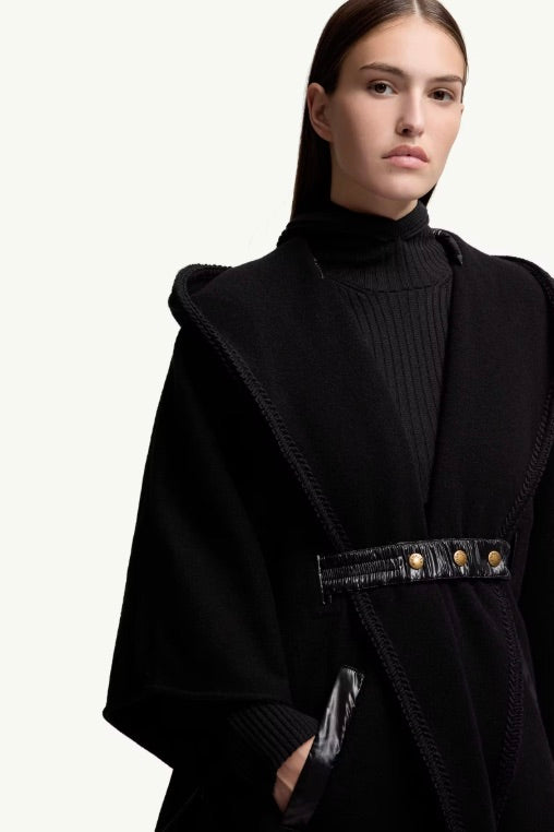 Belted Wool Cape
