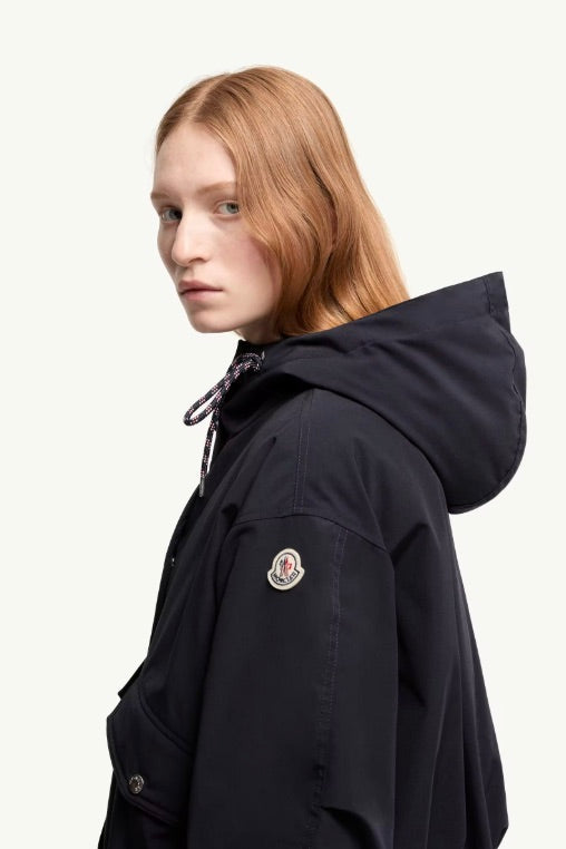 MONCLER Eucalyptus Hooded Short Down Jacket Navy - Dale