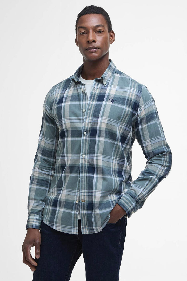 BARBOUR Kidd Tailored Long-Sleeved Shirt Vintage Teal - Dale